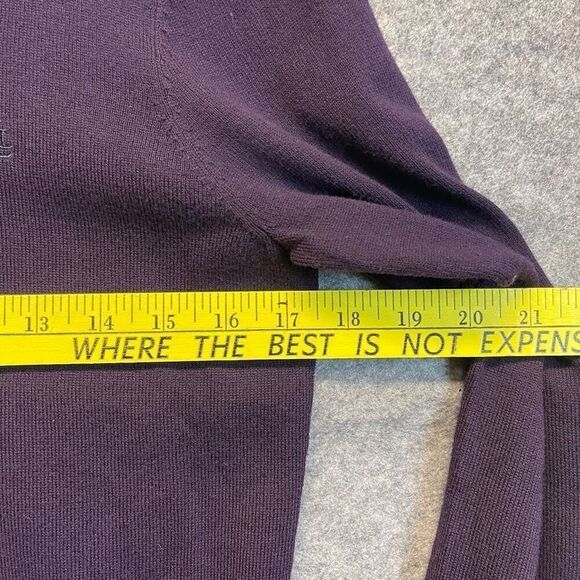 LAUREN RALPH LAUREN Sweater Women's Small Purple Turtle Neck Merino Wool Cotton - Picture 6 of 11